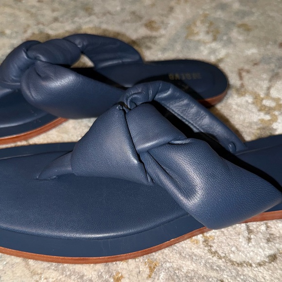 Maeve Anthropologie Deep Blue Knotted Sandals sz 9 - Picture 3 of 3